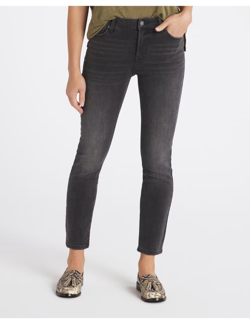 Cosmic Blue Love Ayala Relaxed Skinny Jean In Black